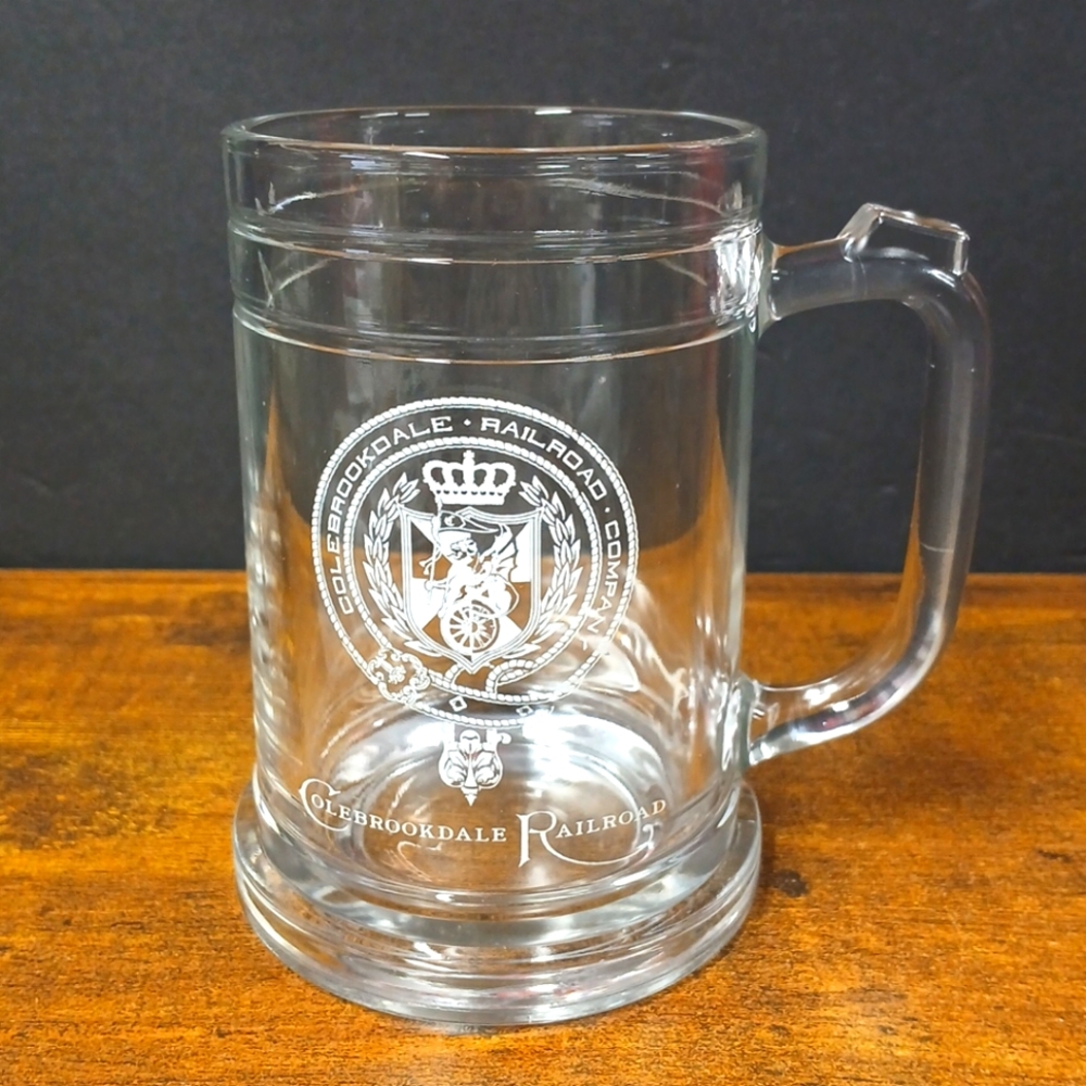 Colebrookdale Railroad Train Souvenir Glass Stein Mug